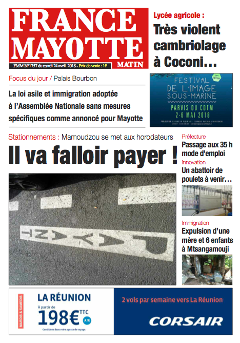 France Mayotte Mardi 24 avril 2018