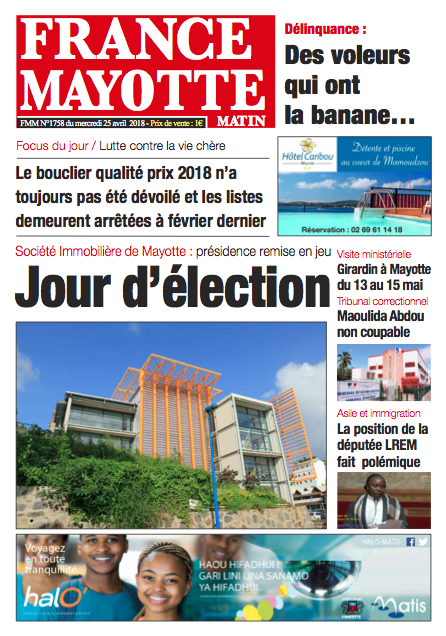 France Mayotte Mercredi 25 avril 2018