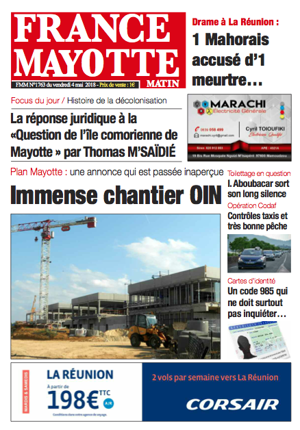 France Mayotte Vendredi 4 mai 2018