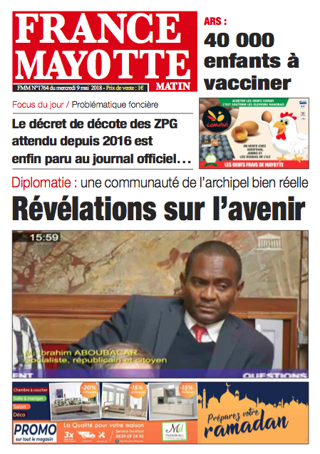 France Mayotte Mercredi 9 mai 2018