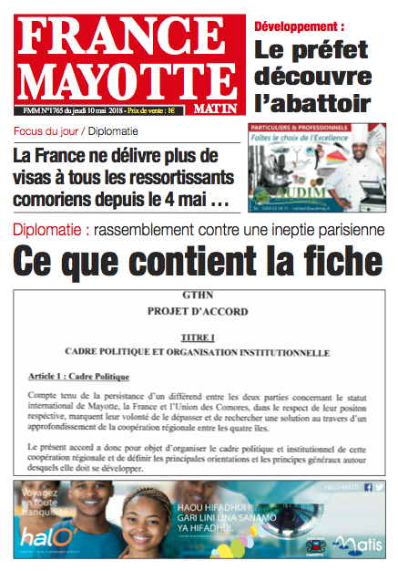 France Mayotte Jeudi 10 mai 2018