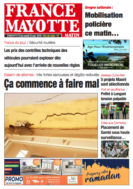 France Mayotte Mardi 22 mai 2018