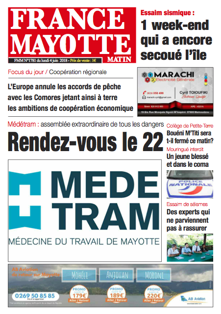 France Mayotte Lundi 4 juin 2018