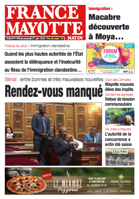 France Mayotte Mercredi 27 juin 2018