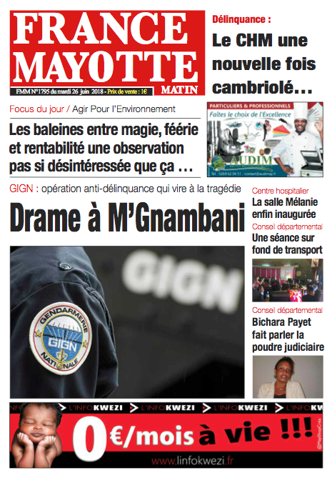 France Mayotte Mardi 26 juin 2018