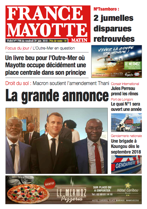 France Mayotte Vendredi 29 juin 2018