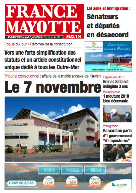 France Mayotte Jeudi 5 juillet 2018