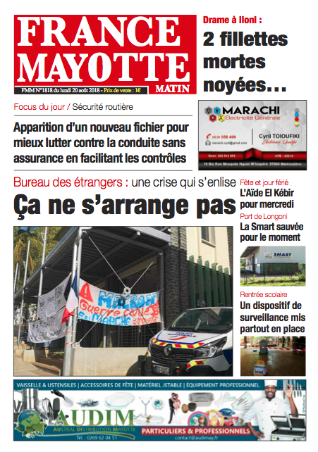 France Mayotte Lundi 20 août 2018