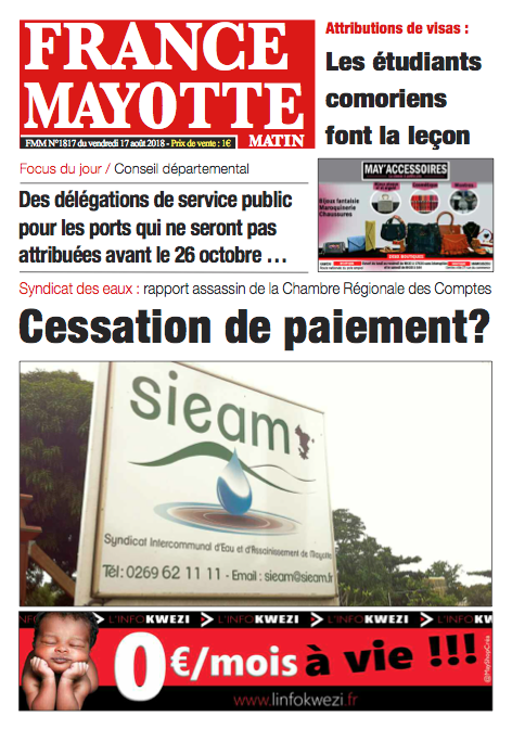 France Mayotte Vendredi 17 août 2018