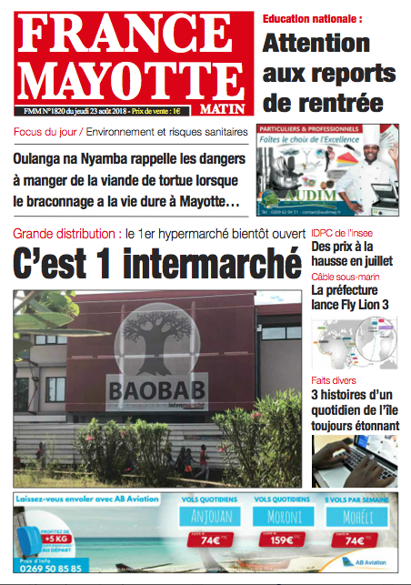 France Mayotte Jeudi 23 août 2018