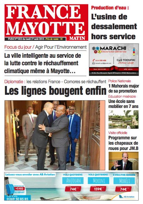 France Mayotte Lundi 27 août 2018