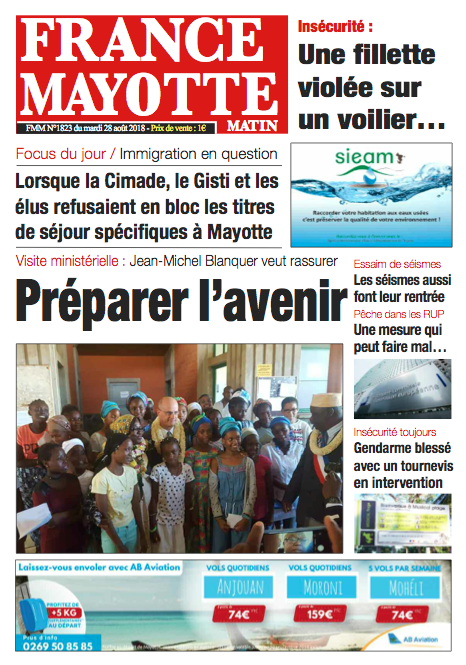 France Mayotte Mardi 28 août 2018