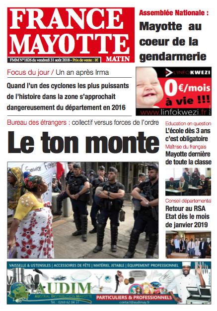 France Mayotte Vendredi 31 août 2018