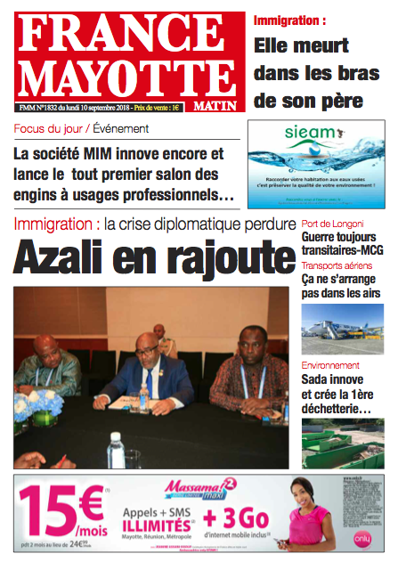 France Mayotte Lundi 10 septembre 2018