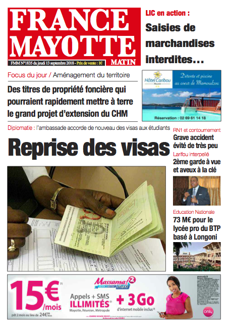 France Mayotte Jeudi 13 septembre 2018