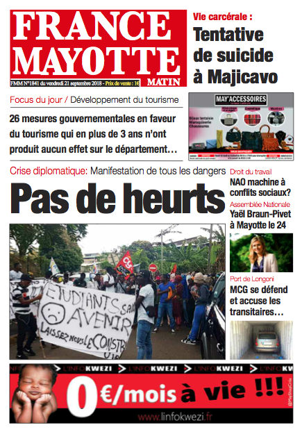 France Mayotte Vendredi 21 septembre 2018