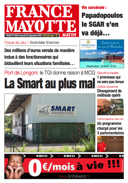 France Mayotte Lundi 23 septembre 2018