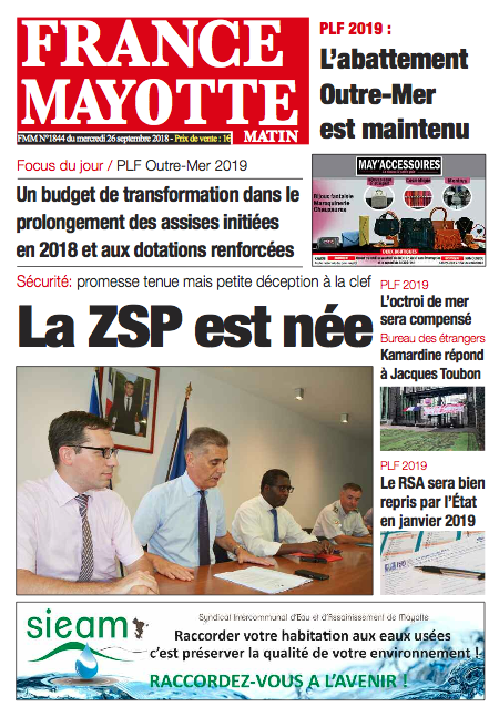 France Mayotte Mercredi 26 septembre 2018