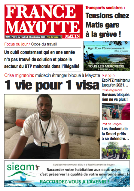 France Mayotte Vendredi 28 septembre 2018