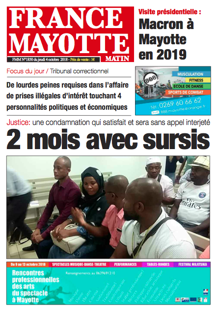 France Mayotte Jeudi 4 octobre 2018