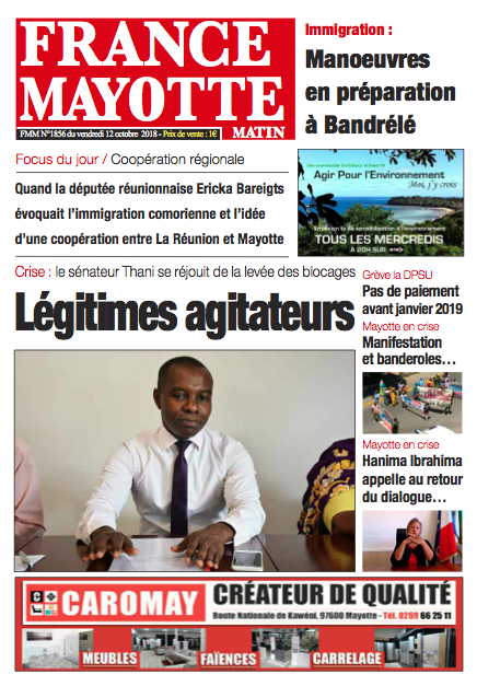 France Mayotte Vendredi 12 octobre 2018