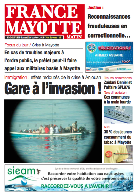 France Mayotte Mardi 16 octobre 2018
