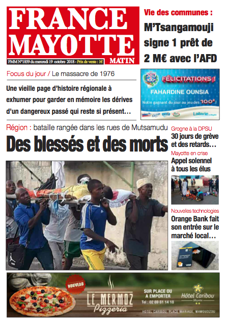 France Mayotte Mercredi 17 octobre 2018