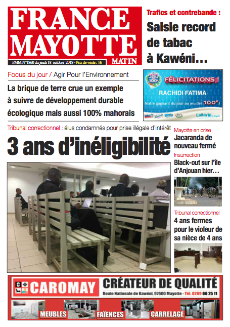 France Mayotte Jeudi 18 octobre 2018