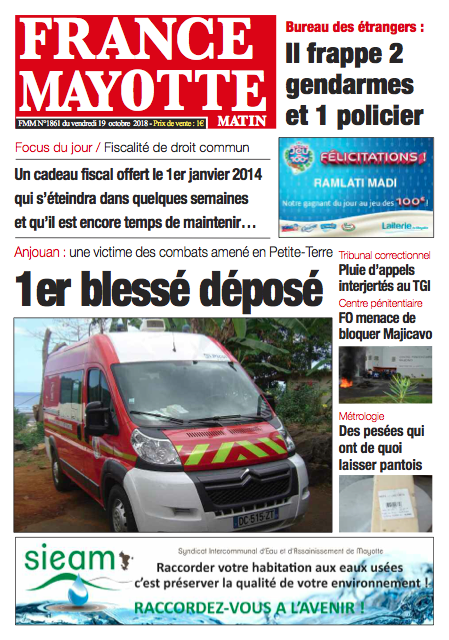 France Mayotte Vendredi 19 octobre 2018