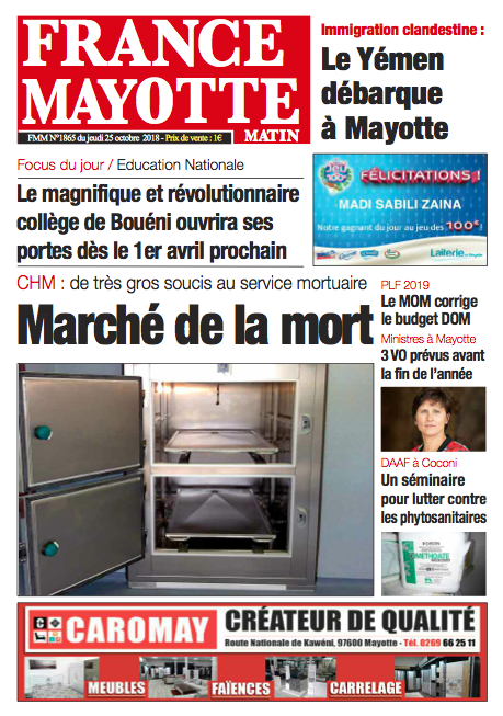 France Mayotte Jeudi 25 octobre 2018