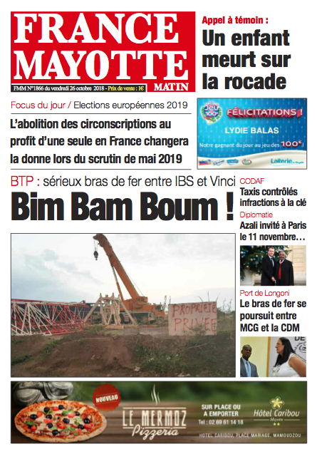 France Mayotte Vendredi 26 octobre 2018