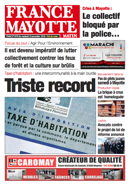 France Mayotte Vendredi 16 novembre 2018