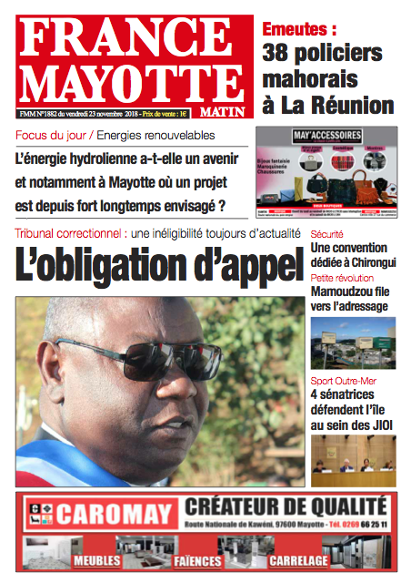 France Mayotte Vendredi 23 novembre 2018