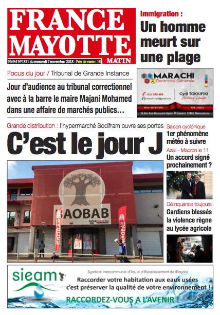 France Mayotte Mercredi 7 novembre 2018