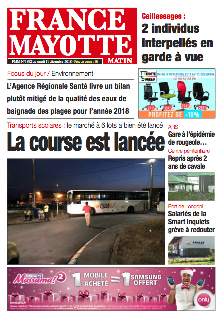 France Mayotte Mardi 11 décembre 2018