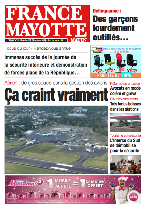 France Mayotte Lundi 3 décembre 2018