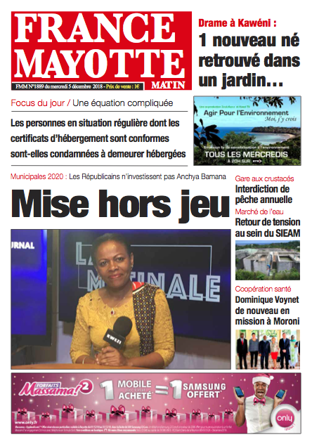 France Mayotte Mercredi 5 décembre 2018