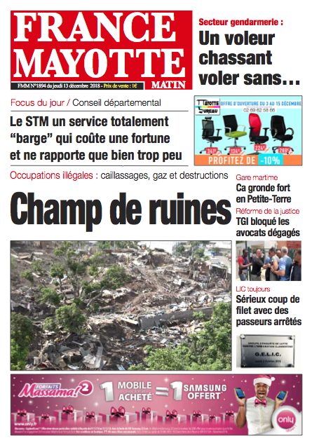 France Mayotte Jeudi 13 décembre 2018