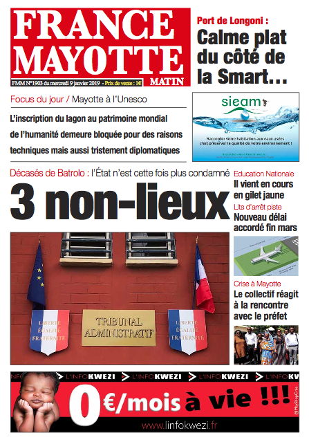 France Mayotte Mercredi 9 janvier 2019