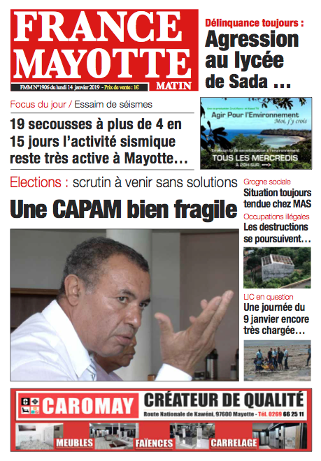France Mayotte Lundi 14 janvier 2019