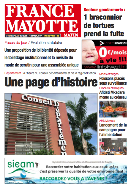 France Mayotte Jeudi 17 janvier 2019