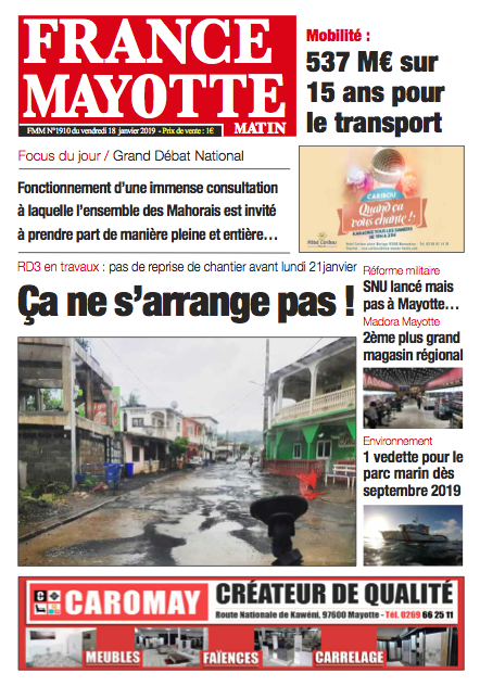 France Mayotte Vendredi 18 janvier 2019