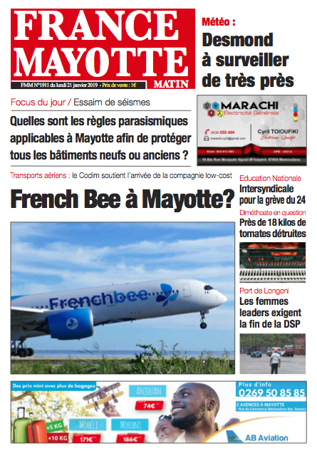 France Mayotte Lundi 21 janvier 2019
