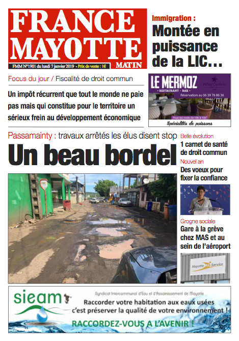 France Mayotte Lundi 7 janvier 2019