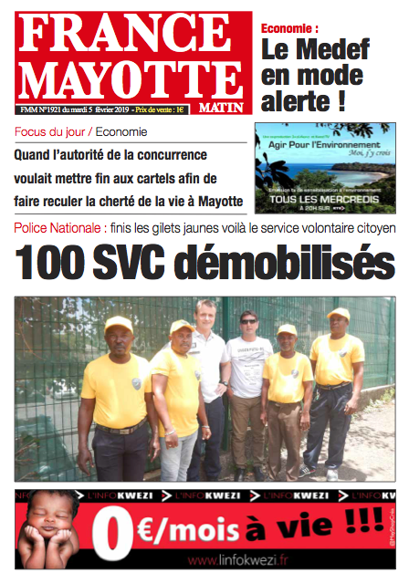 France Mayotte Mardi 5 février 2019