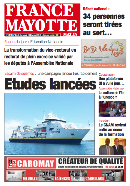 France Mayotte Lundi 18 février 2019