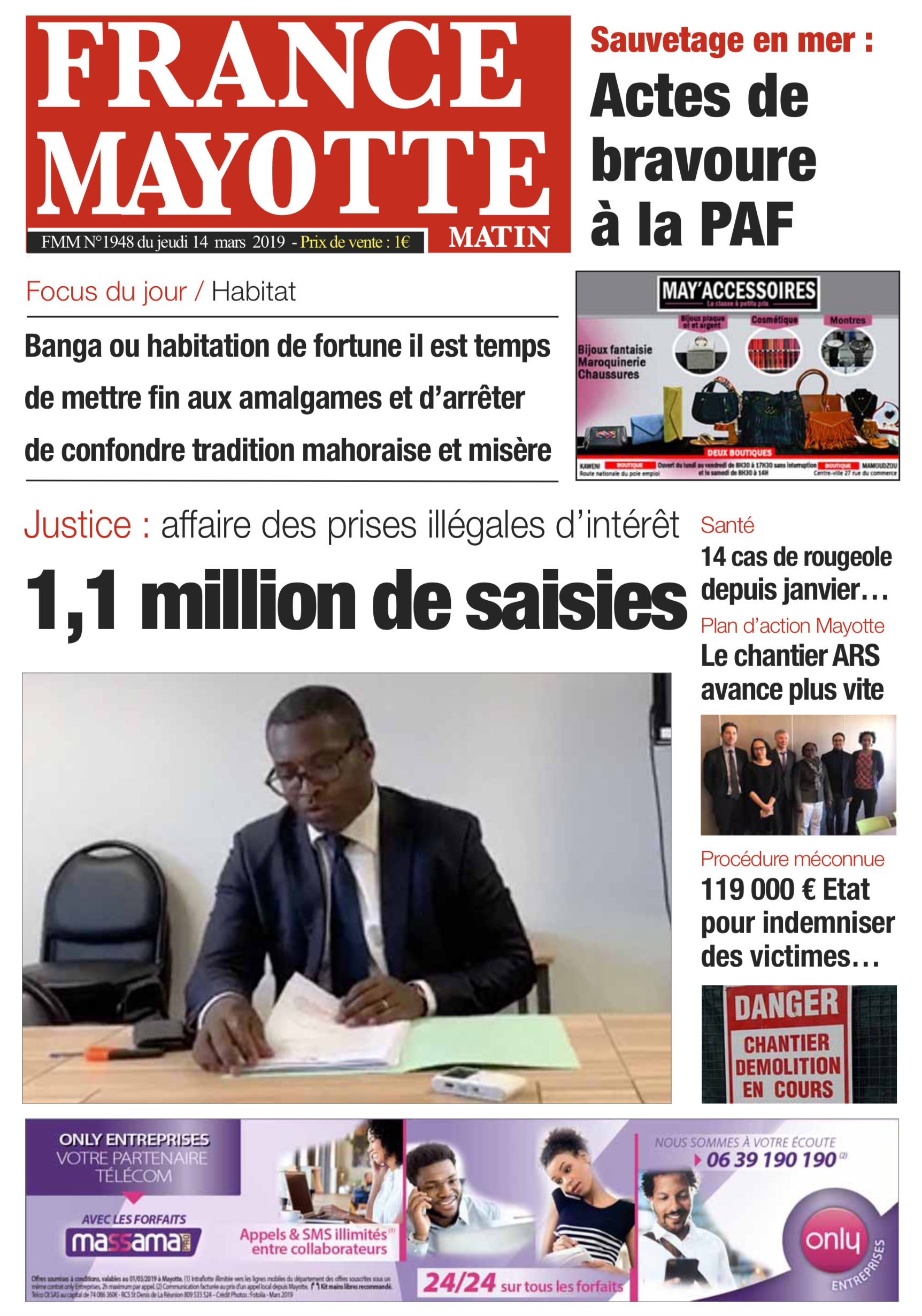 France Mayotte Jeudi 14 mars 2019