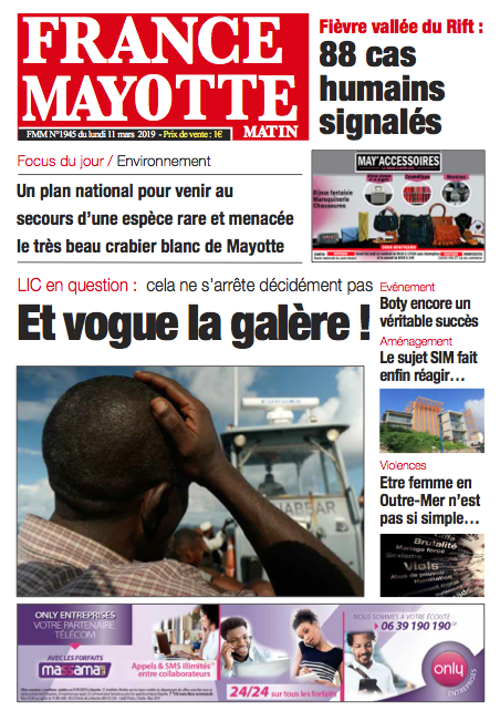 France Mayotte Lundi 11 mars 2019