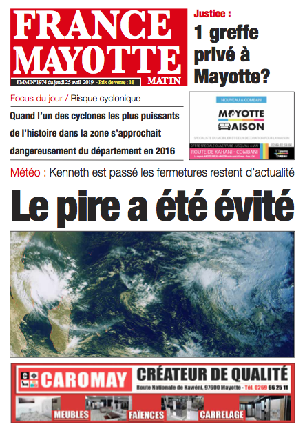 France Mayotte Jeudi 25 avril 2019