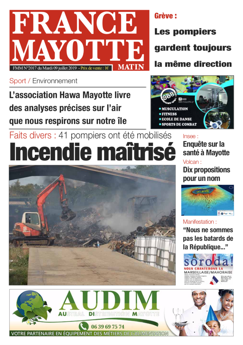 France Mayotte Mardi 9 juillet 2019
